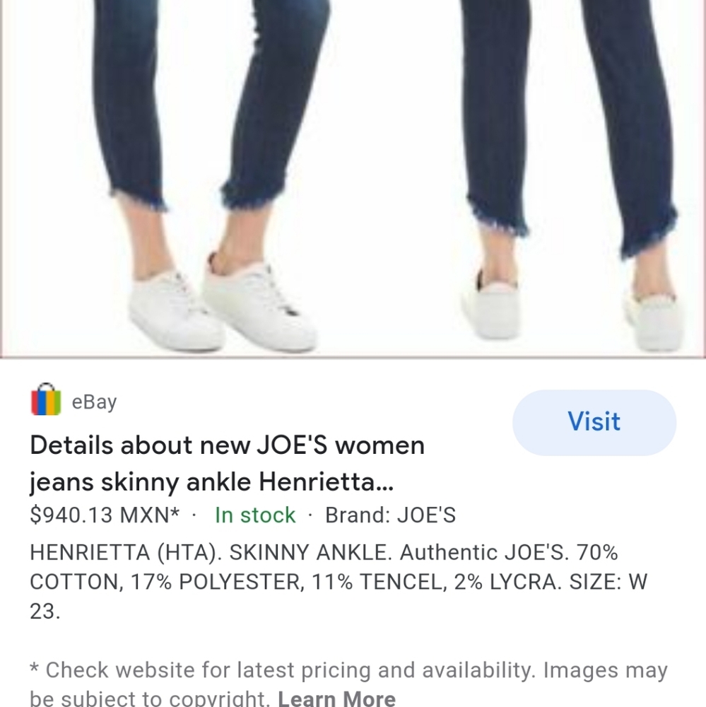 Skinny ankle joes jeans